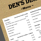 small business example photograph cafe menu